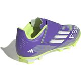 adidas Uniseks-Kind F50 CLUB hook and loop Firm Ground/Multi Ground Football Boots Kids, purple rush/ftwr white/lucid lemon, 31 EU
