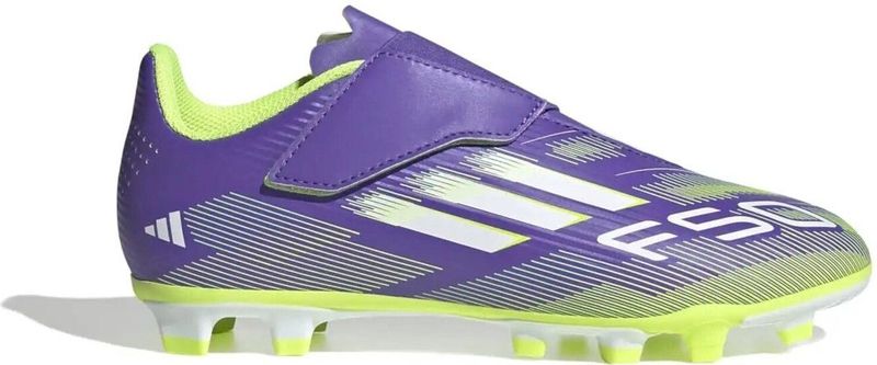 adidas Uniseks-Kind F50 CLUB hook and loop Firm Ground/Multi Ground Football Boots Kids, purple rush/ftwr white/lucid lemon, 31 EU