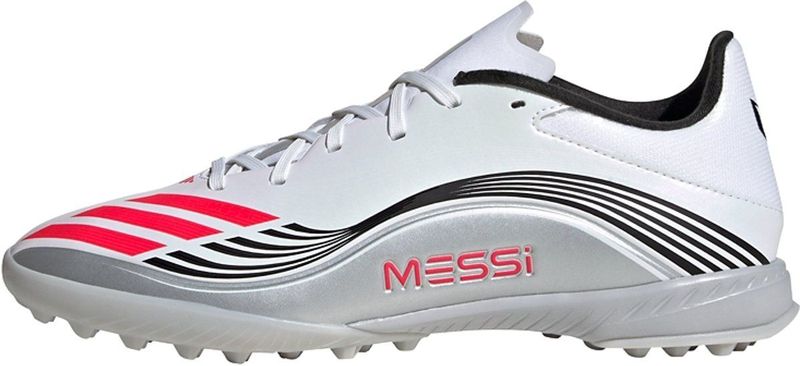 adidas - F50 MESSI LEAGUE - Voetbalschoenen - Cloud White/Lucid Red/Silver Metallic