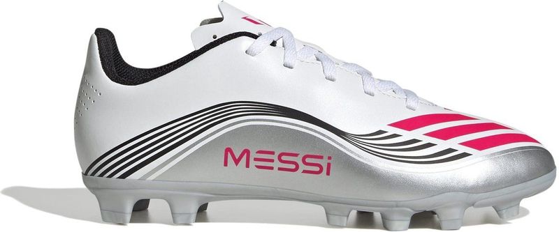 adidas - F50 MESSI CLUB - Voetbalschoenen - ftwr white/lucid red/silver - 35 1/2 EU