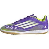 adidas Uniseks-Kind F50 CLUB Indoor Football Boots Kids, Purple Rush/Cloud White/Lucid Lemon, 33 EU