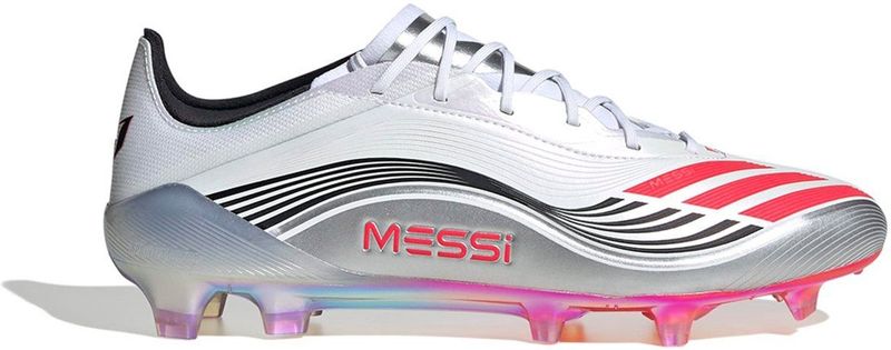 adidas - F50 Messi Elite - Voetbalschoenen - Wit Zilver Rood - Synthetisch