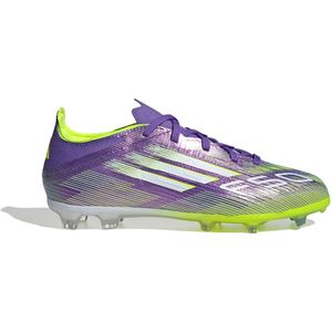 adidas F50 Elite - Gras Voetbalschoenen - Paars Wit Neongeel