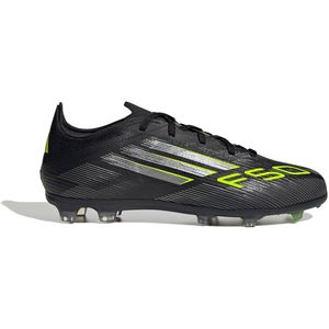 adidas F50 Elite - Gras Voetbalschoenen - Zwart Zilver Neongeel - Kids
