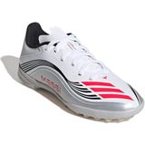 adidas Uniseks-Kind F50 MESSI LEAGUE Turf Football Boots Kids, Cloud White/Lucid Red/Silver Metallic, 38 EU