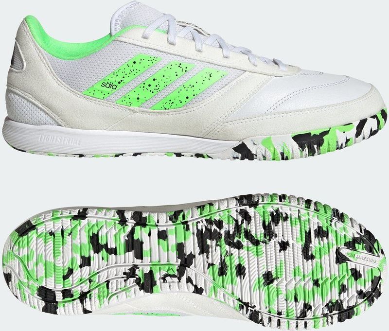 adidas - Top Sala Competition II - Zaalvoetbalschoenen - Wit Lichtgroen Zwart