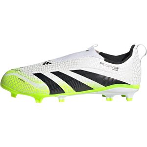 adidas Predator League Voetbalschoenen - Wit Zwart Neongeel - Synthetisch - Veterloos