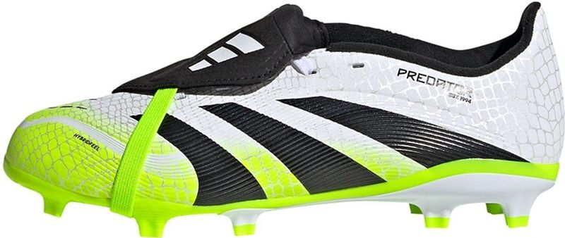 adidas Uniseks-Kind PREDATOR LEAGUE Fold-Over Tongue Firm Ground/Multi Ground Football Boots Kids, Cloud White/Core Black/Lucid Lemon, 33 EU
