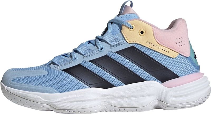 adidas Performance Court Stabil Indoor Sneakers - Blauw - Textiel/Synthetisch