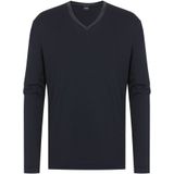 mey - Aarhus - Shirt met V-hals - Indigo - Lange Mouwen