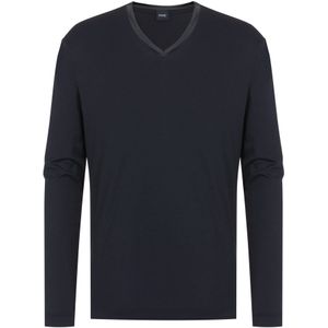 mey - Aarhus - Shirt met V-hals - Indigo - Lange Mouwen