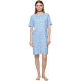 Von Mey - Flower Meadow - Nachthemd - Blue Silk - 100% Katoen