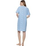 Von Mey - Flower Meadow - Nachthemd - Blue Silk - 100% Katoen