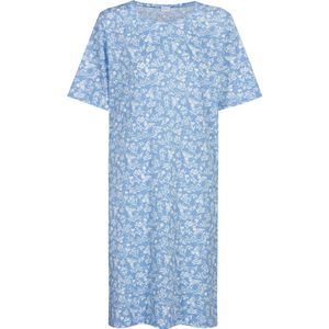 Von Mey - Flower Meadow - Nachthemd - Blue Silk - 100% Katoen