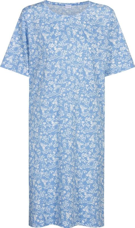 Von Mey - Flower Meadow - Nachthemd - Blue Silk - 100% Katoen
