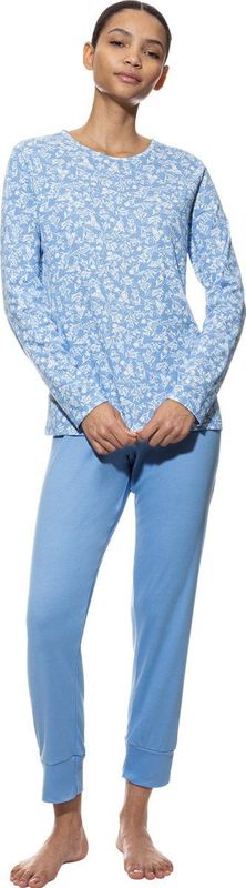 Mey - Flower Meadow - Pyjama - Blue Silk - Katoen