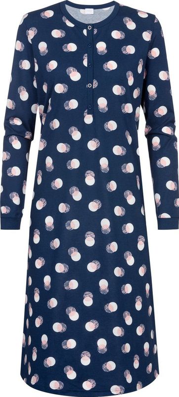 Deep Marine - Nachthemd - All-over Print - Knoopsluiting