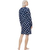 Mey - SCRIBBLED DOTS - Nachthemd - Deep Marine - Met All-over Stippenprint