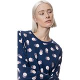 Mey - SCRIBBLED DOTS - Nachthemd - Deep Marine - Met All-over Stippenprint