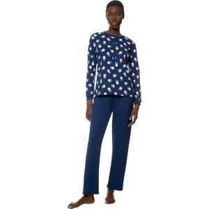 mey - Pyjama Serie Scribbled Dots - Deep Marine - Katoen