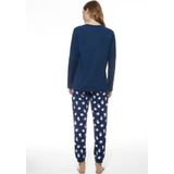 Pyjama - Deep Marine - Ronde Hals - Lange Mouwen - Comfortabele Pasvorm