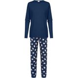 Pyjama - Deep Marine - Ronde Hals - Lange Mouwen - Comfortabele Pasvorm