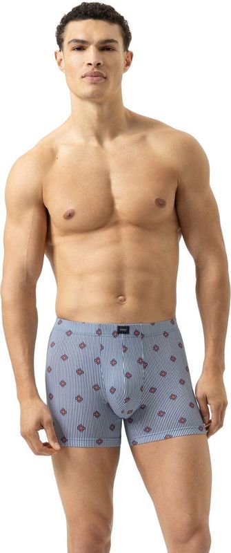 mey - Korte Boxershort - Galactic Blue - Serie Stripes With Small Pattern