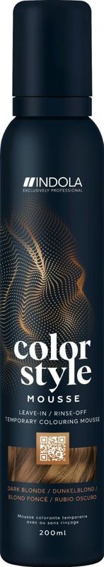 Indola - Profession Color Style Mousse - Donker Blond - 200 ml