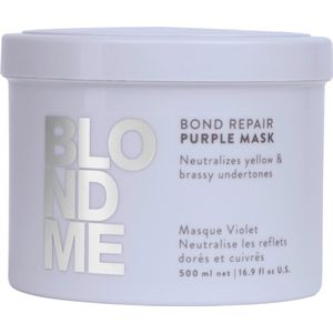 Schwarzkopf - BLONDME Bond Repair Mask - Paars - 500 ml - Haarmasker
