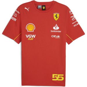Puma - Sf Sainz - T-shirt - Rood - Korte Mouwen