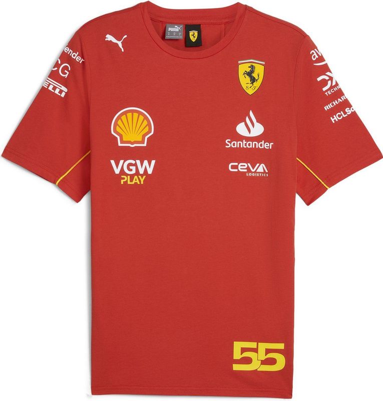 Puma - Sf Sainz - T-shirt - Rood - Korte Mouwen