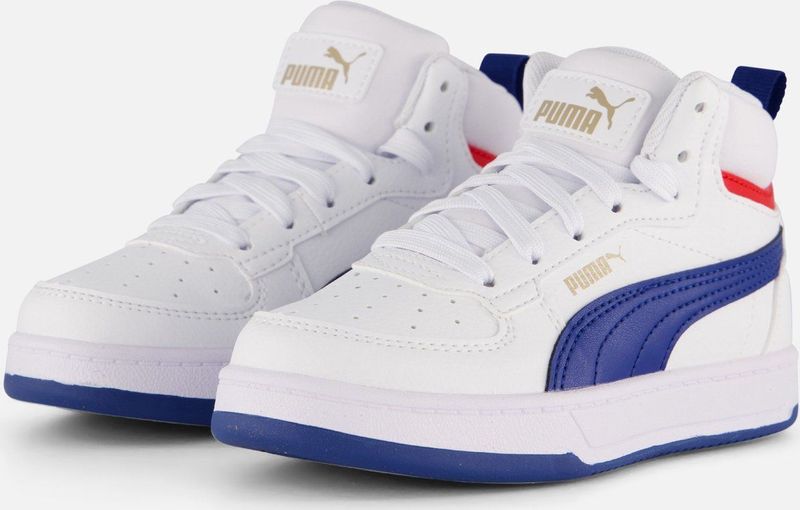 Puma - Caven 2.0 Mid Sneakers - Wit - Imitatieleer - Gerecycled Materiaal