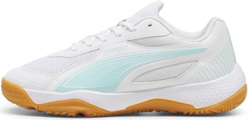 PUMA Unisex Kids Solarflash Iii Jr Indoor Court Schoen, Puma Witte Elektrische Pepermunt, 10