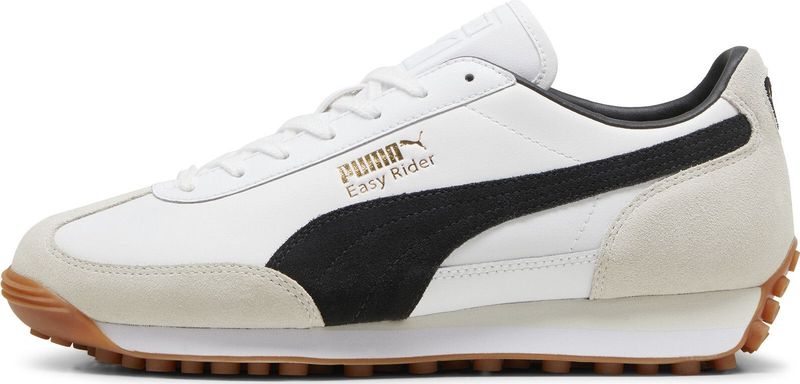 PUMA - Easy Rider Sneakers - Zwart/Wit - Leren Bovenkant