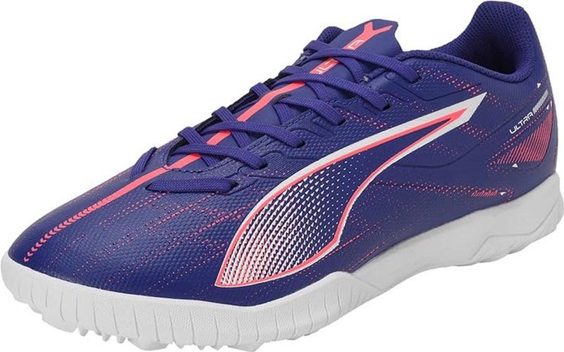 PUMA - Ultra 5 Play Tt - Voetbalschoenen - Lapis Lazuli - Wit - Zonsondergang Glow