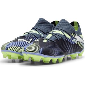PUMA Future 7 Match Fg/Ag Wn's voetbalschoenen voor dames, Gray Skies PUMA Sprankelende appel wit
