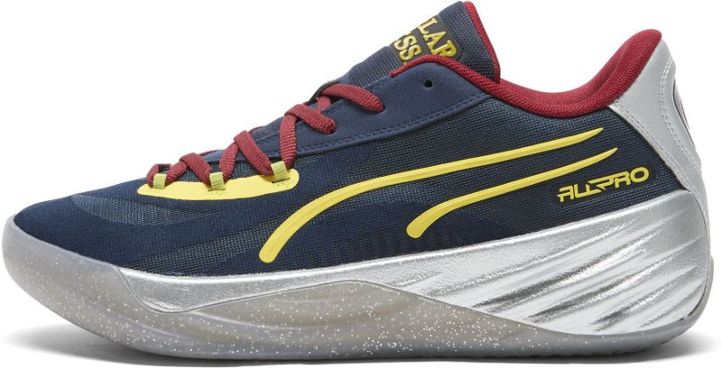PUMA - All-Pro NITRO? Polar Express - Basketbalschoenen - Blauw/Rood/Goud - Mesh/Synthetisch