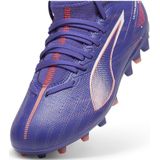 PUMA Ultra 5 Match Mg Jr voetbalschoen voor kinderen, uniseks, Lapis Lazuli PUMA White Sunset Glow, 28 EU