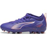 PUMA Ultra 5 Match Mg Jr voetbalschoen voor kinderen, uniseks, Lapis Lazuli PUMA White Sunset Glow, 28 EU