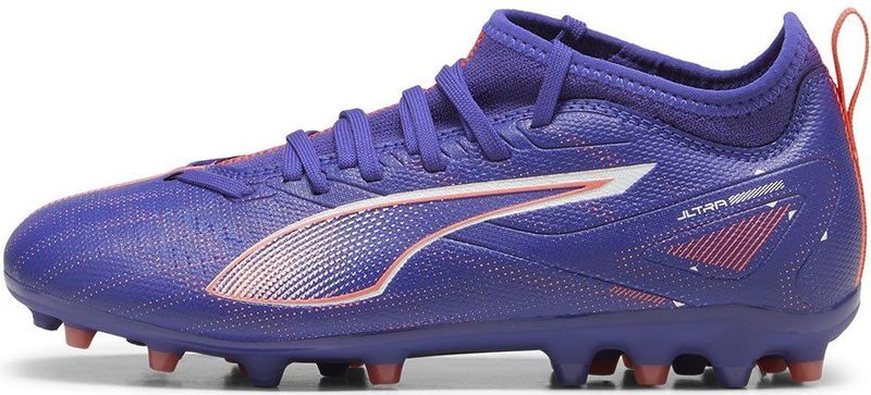 PUMA Ultra 5 Match Mg Jr voetbalschoen voor kinderen, uniseks, Lapis Lazuli PUMA White Sunset Glow, 28 EU