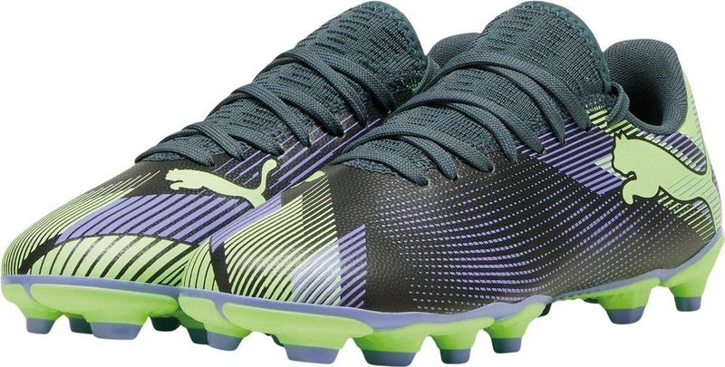 PUMA - Future 7 Play - Voetbalschoenen - Grijs Paars Groen Wit - Synthetisch