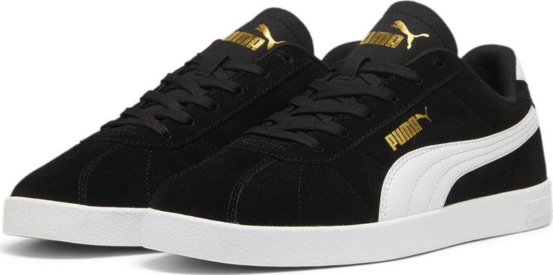PUMA - Club II Suede - Sneakers - Zwart/Wit/Goud - Suede