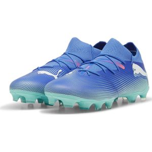 Puma Fussball Future 7 Match FG/AG | Fußballschuhe für Unisex | Bluemazing / White