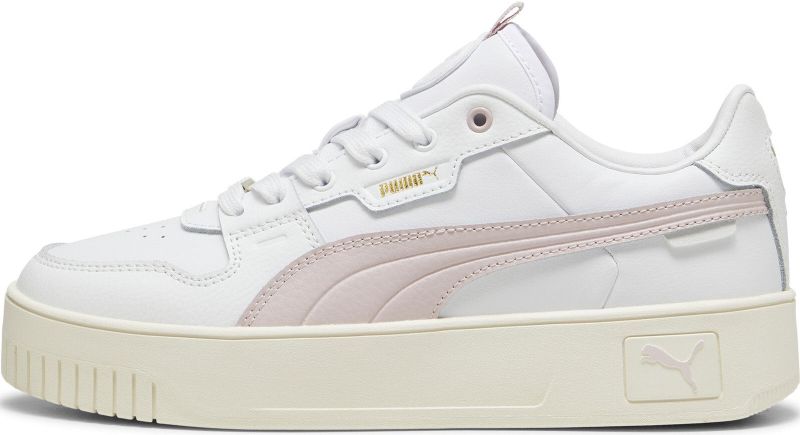 PUMA Carina Street Lux Sneaker voor dames, Puma Wit Mauve Mist PUMA Goud, 39 EU