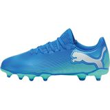PUMA - Future 7 Play Fg/Ag Jr Voetbalschoen - Hyperlink Blue Mint - Synthetisch Bovenwerk