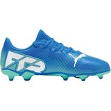 PUMA - Future 7 Play Fg/Ag Jr Voetbalschoen - Hyperlink Blue Mint - Synthetisch Bovenwerk