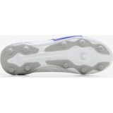 PUMA Unisex Kid's King Match Fg/Ag Jr voetbalschoen, Puma Wit Bluemazing Flat Licht Grijs, 28 EU