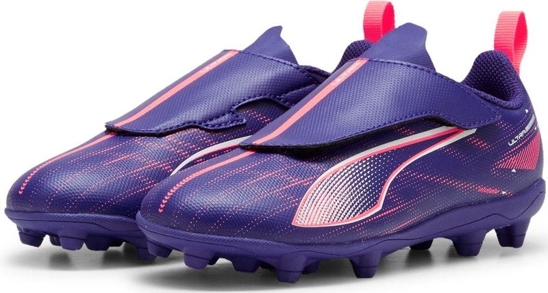 Puma - Ultra 5 Play V FG/AG JR Voetbalschoenen - Rood - Synthetisch