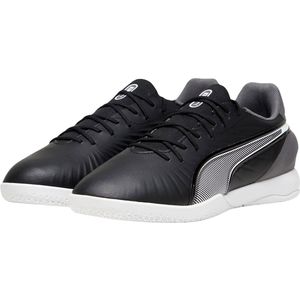 PUMA - King Match - Zaalvoetbalschoenen - Zwart Wit Grijs
