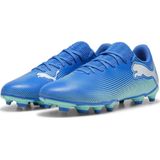 PUMA FUTURE 7 PLAY FG/AG Unisex Sportschoenen Hyperlink Blue Mint PUMA White